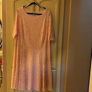 3x Charter Club pink/ Blush Lace mid Sleeve Dress. Smoke free. Clean home